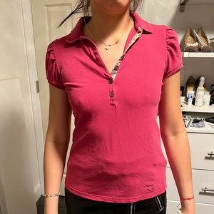 Burberry pink polo Sixe S